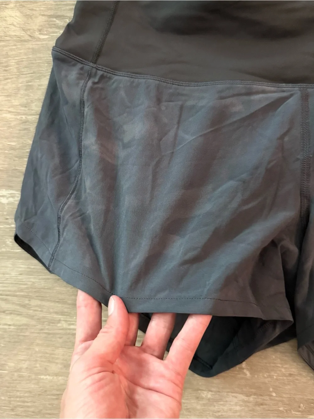 Original Version Lululemon Speed Up MR Shorts 4” NEW Diamond Dye Pitch Grey Sz 8